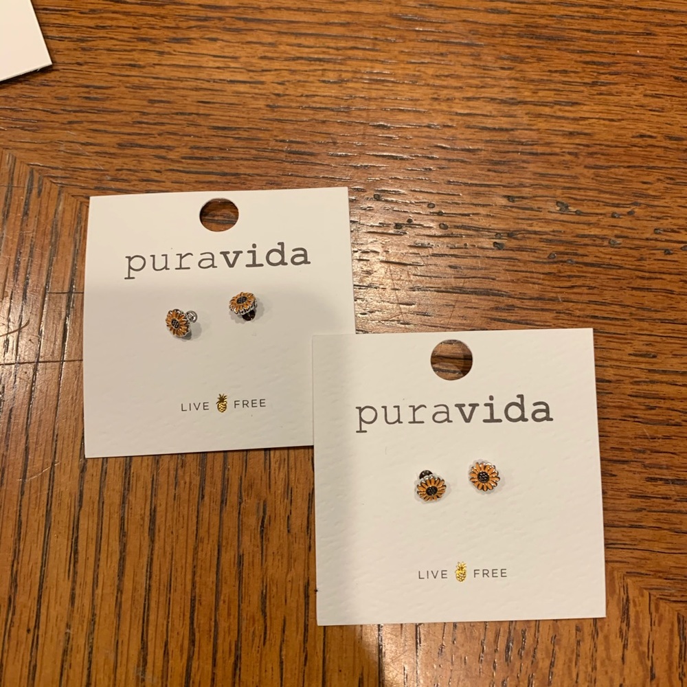 pura vida sunflower earrings
